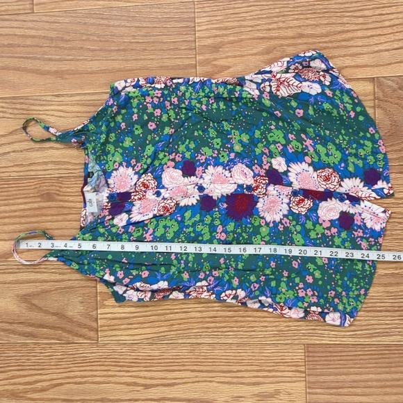 Cabi colorful floral spaghetti strap button up camisole, women's size S - Picture 3 of 6